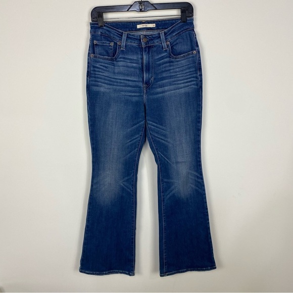 Levi's 726 flare bell bottom denim jeans Boho Bohemian Western Rodeo - Picture 1 of 4